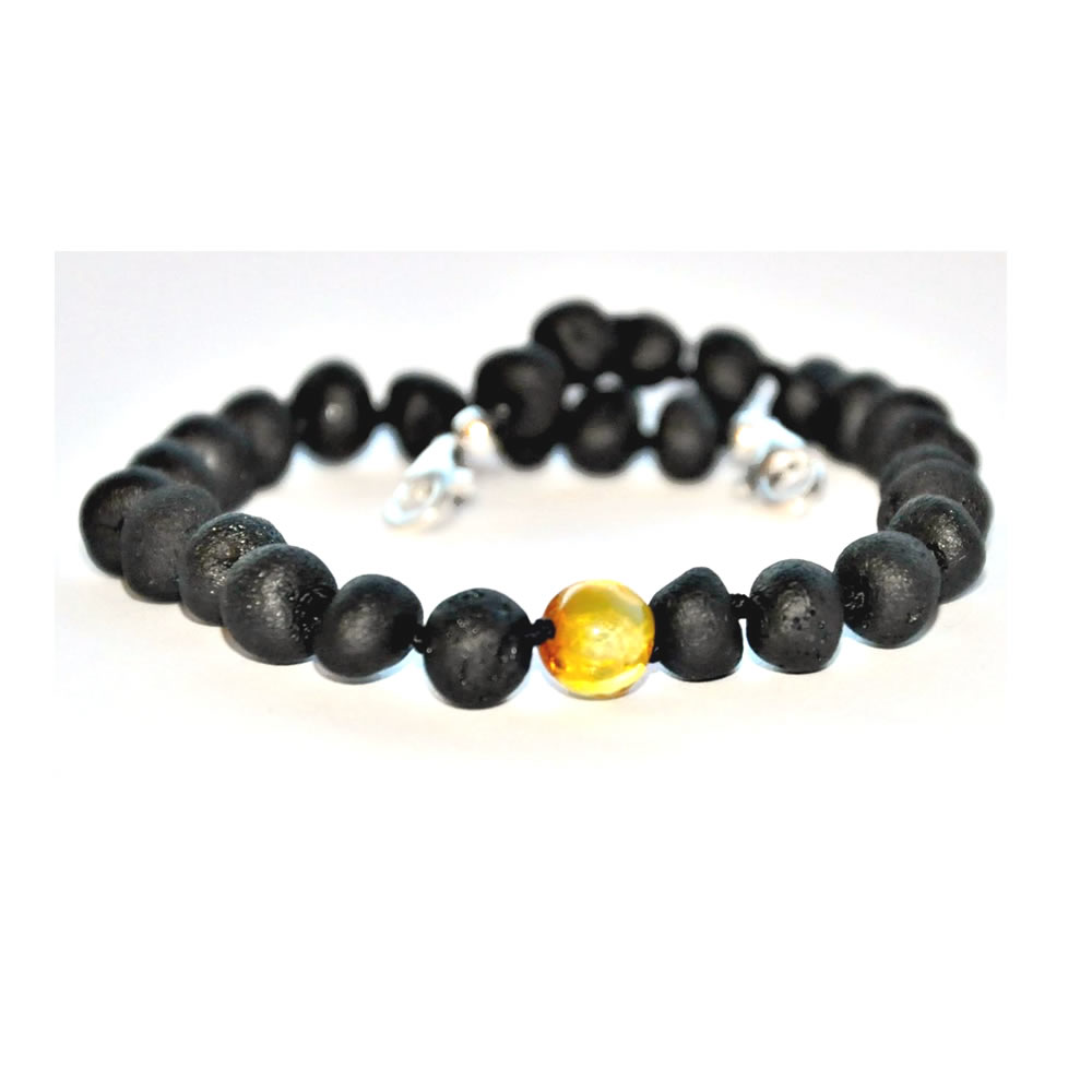 Adjustable Unpolished Dark Cherry Amber and Honey Anklet / Bracelet